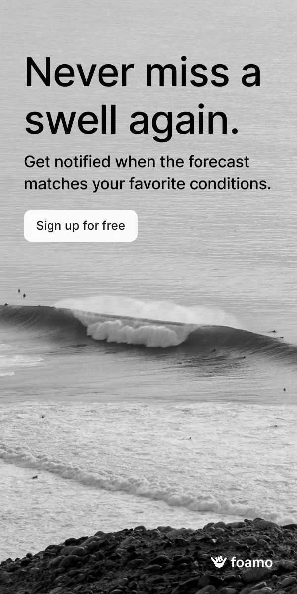 foamo — never miss a swell again