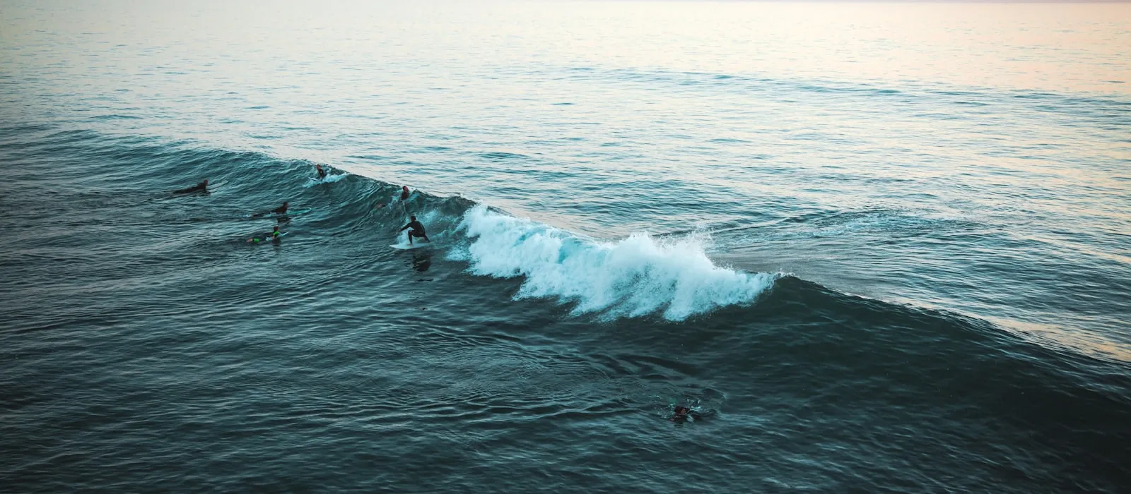 An empty line-up at dawn